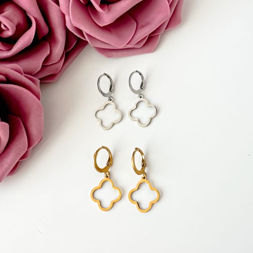 Kolczyki wiszące wiosenne koniczynki