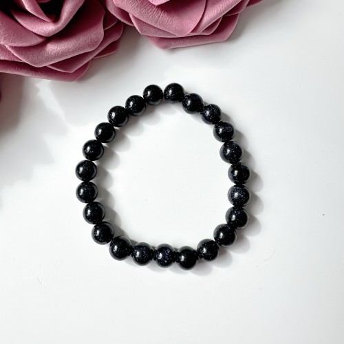 Bransoletka damska z kamieni naturalnych Noc Kairu kule 8 mm