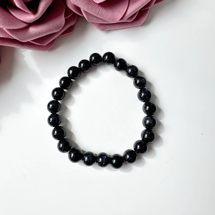 Bransoletka damska z kamieni naturalnych Noc Kairu kule 8 mm