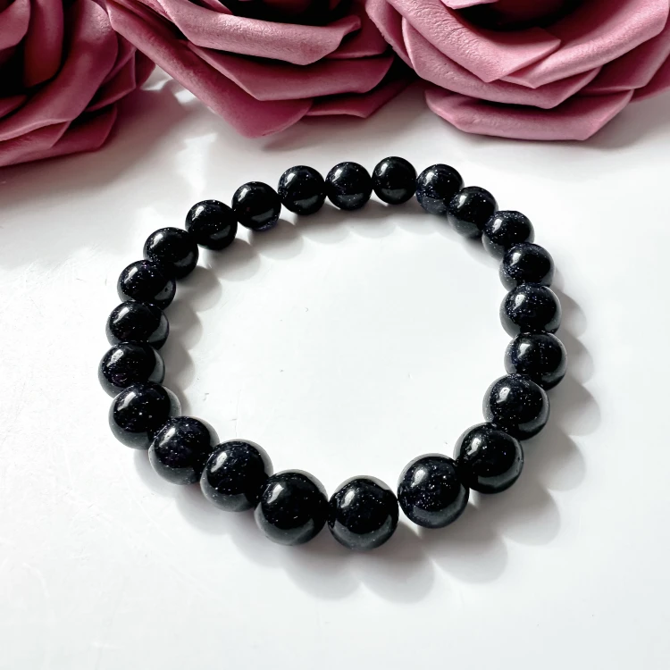 Bransoletka damska z kamieni naturalnych Noc Kairu kule 8 mm