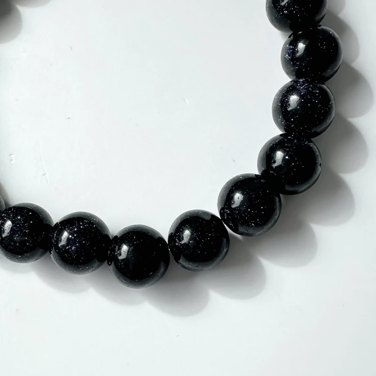 Bransoletka damska z kamieni naturalnych Noc Kairu kule 8 mm