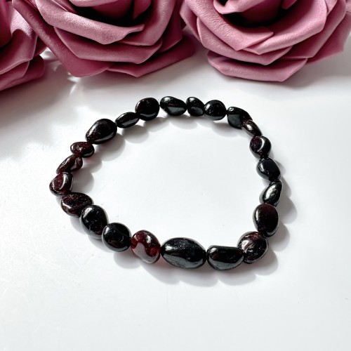 Bransoletka damska z kamieni naturalnych Granat kamień sukcesu